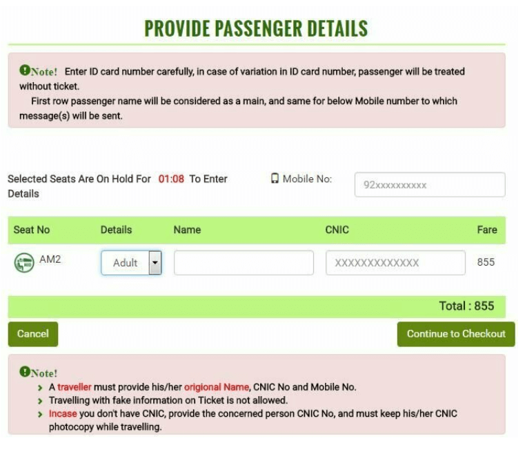 Pakistan Railways Online Tickets