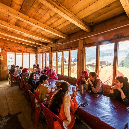 Fairy Meadows Broad View Hotel & Resort Dinning Area