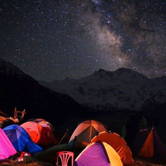 Fairy Meadows Broad View Hotel & Resort Night View From Camping Site