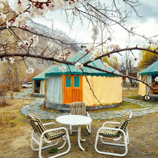 Roomy Yurts Gulmit_ Outdoor Seating