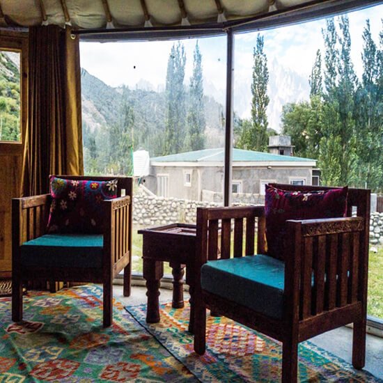 Roomy Yurts Gulmit_ Room Balcony